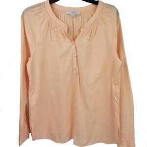 NWT Ann Taylor LOFT Melon cotton Tunic style women's Top Blouse Size S